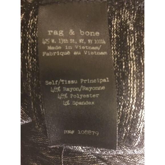 Rag and Bone Black Gray Heathered Twistback Scoop Neck Tank Top Sz M - Picture 3 of 5